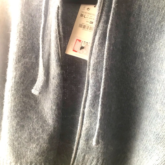 Zara blue sweater size M-L large sleeves - Picture 3 of 14